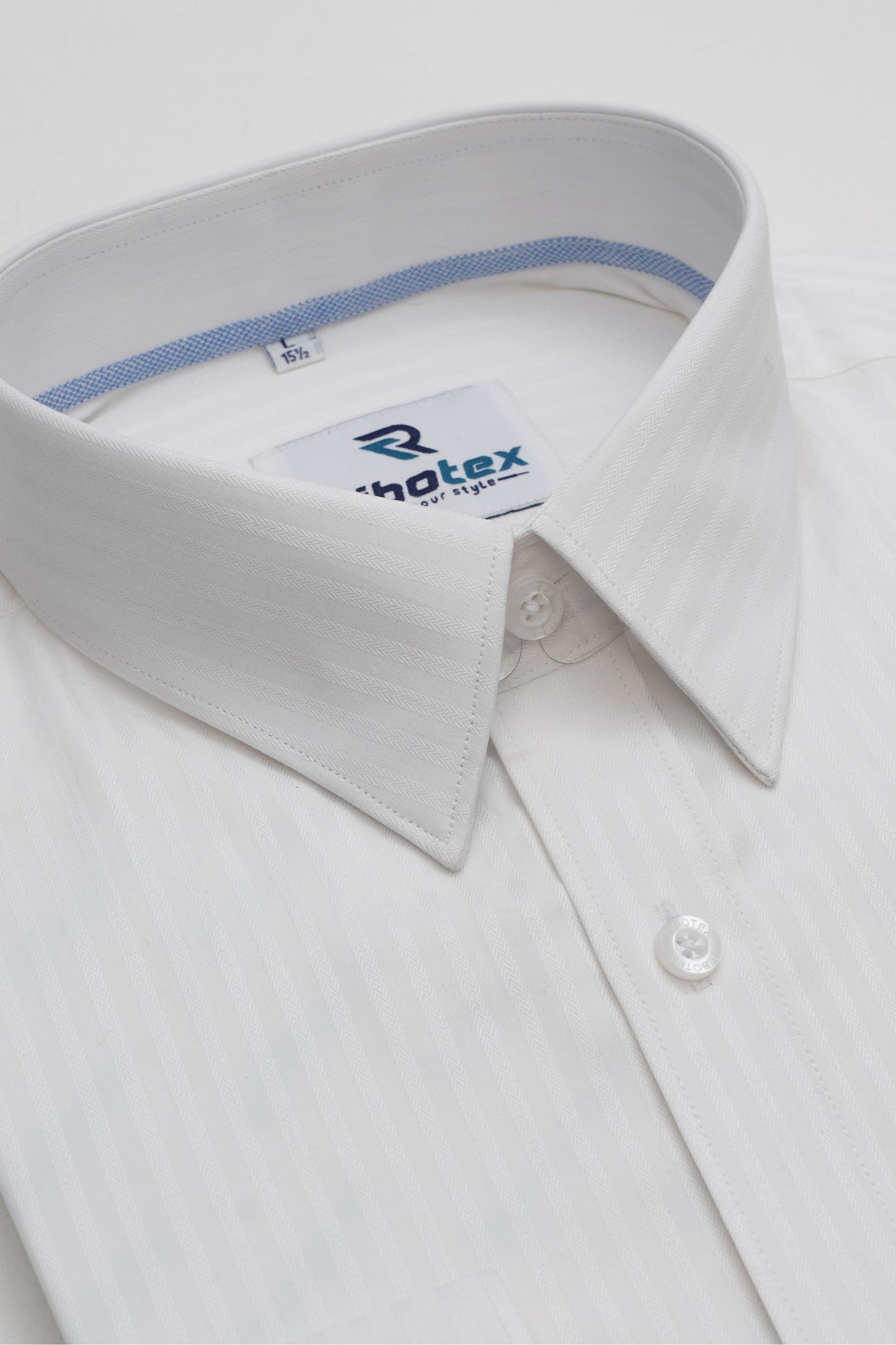 Men's Formal Shirts | White Pinstripe