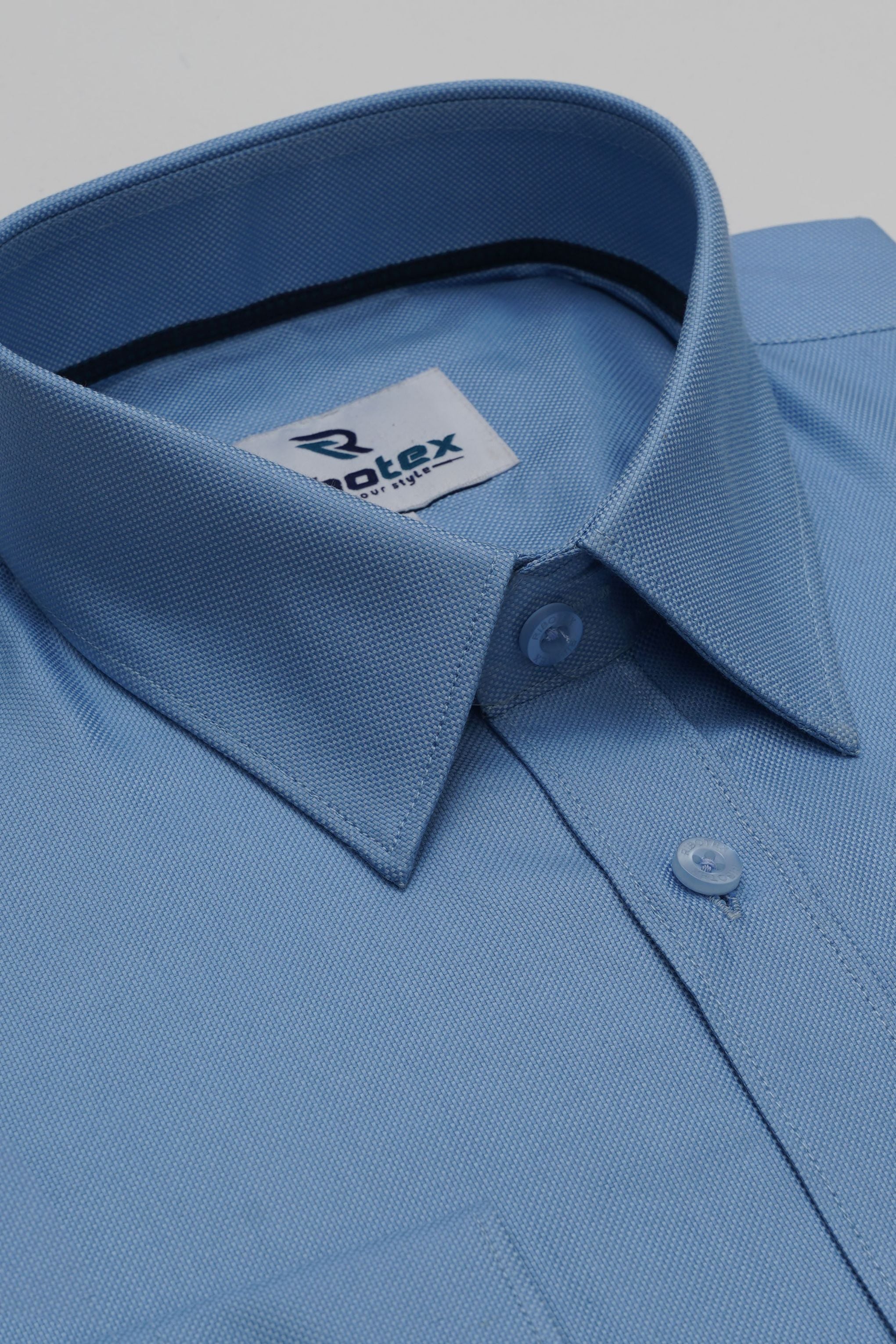 Steel Slate Blue Micro-Basketweave Executive Regular Fit