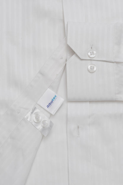 Men's Formal Shirts | White Pinstripe