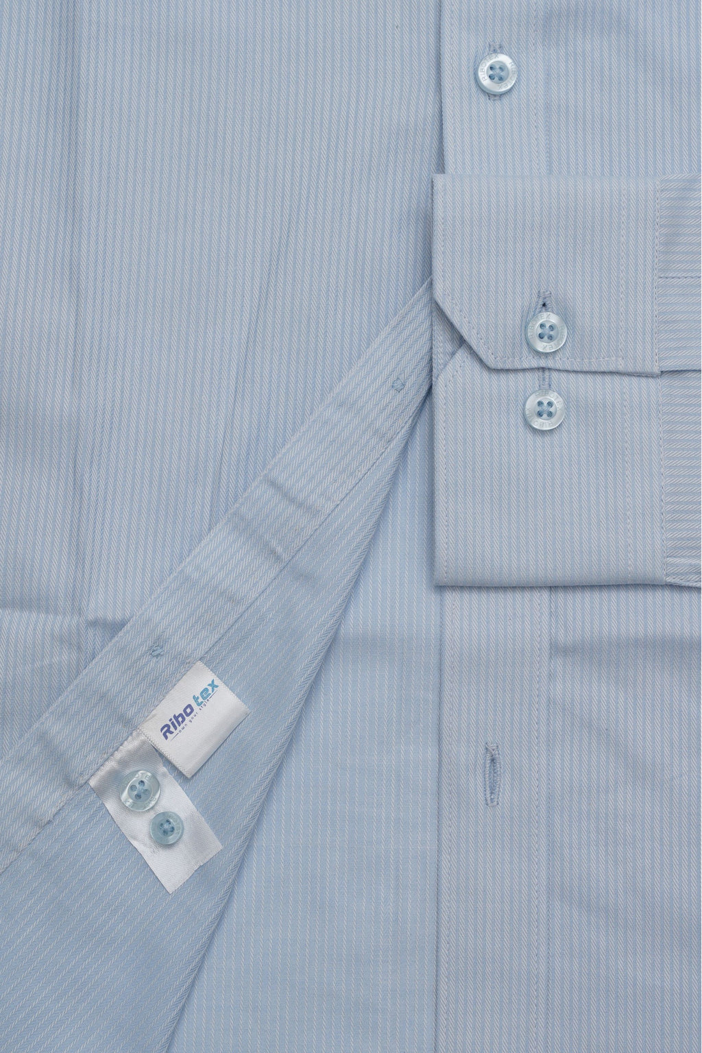 Ice Blue Dual-Tone Fine Diagonal Pinstripe Executive Regular Fit