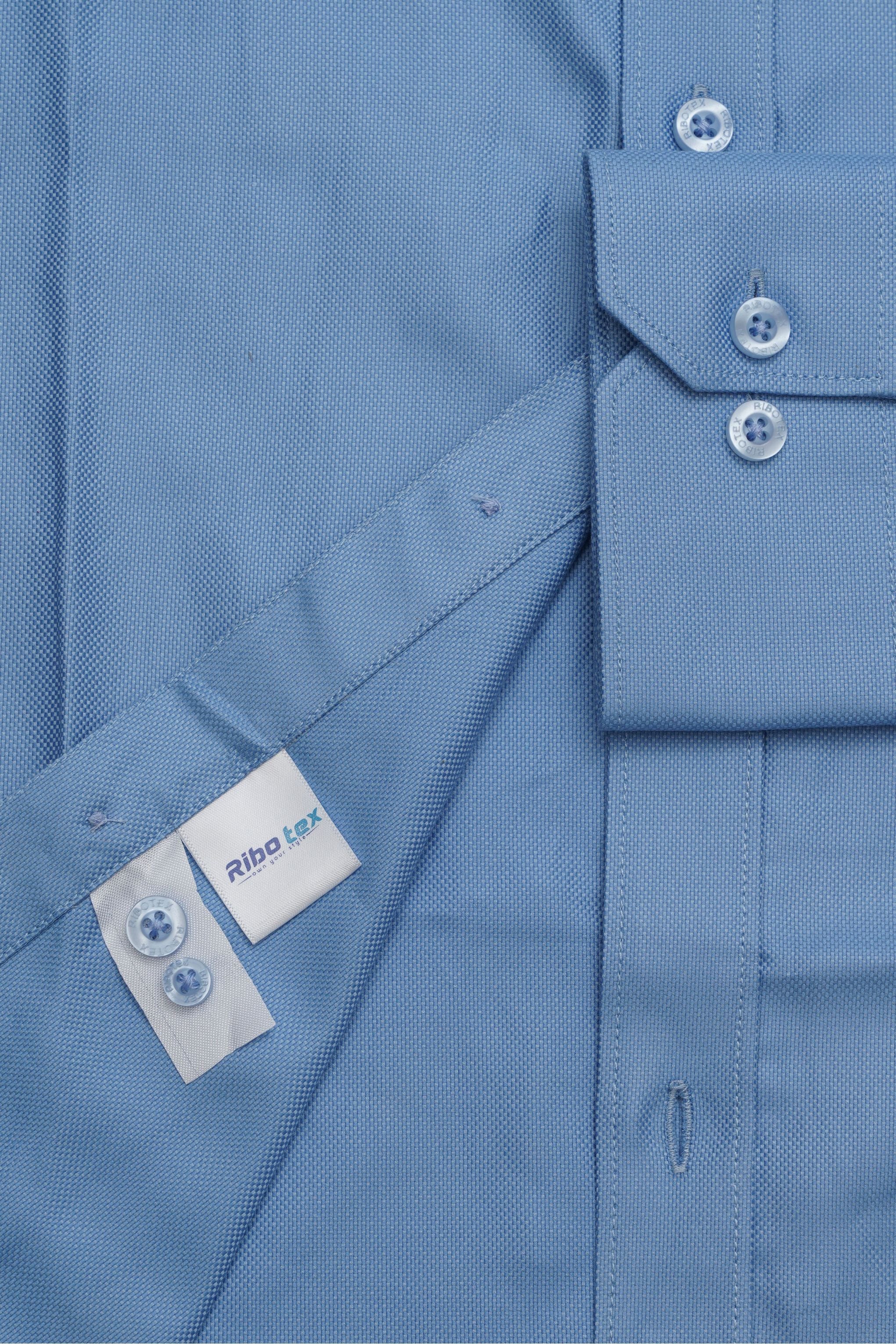 Steel Slate Blue Micro-Basketweave Executive Regular Fit