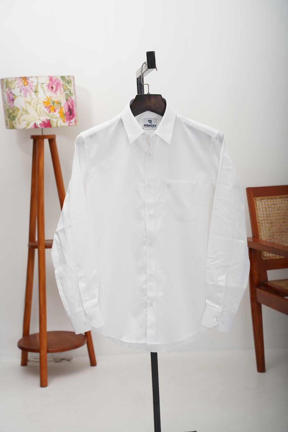 Crisp White Fine Herringbone Chevron Executive Regular Fit - (RB77)