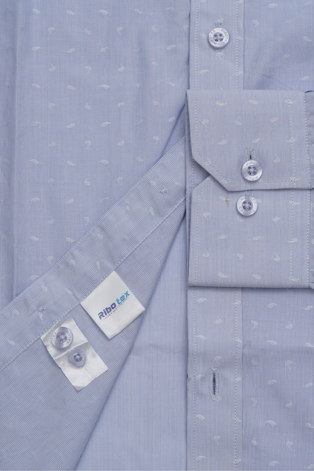 Powder Blue Micro Paisley Dobby Executive Regular Fit