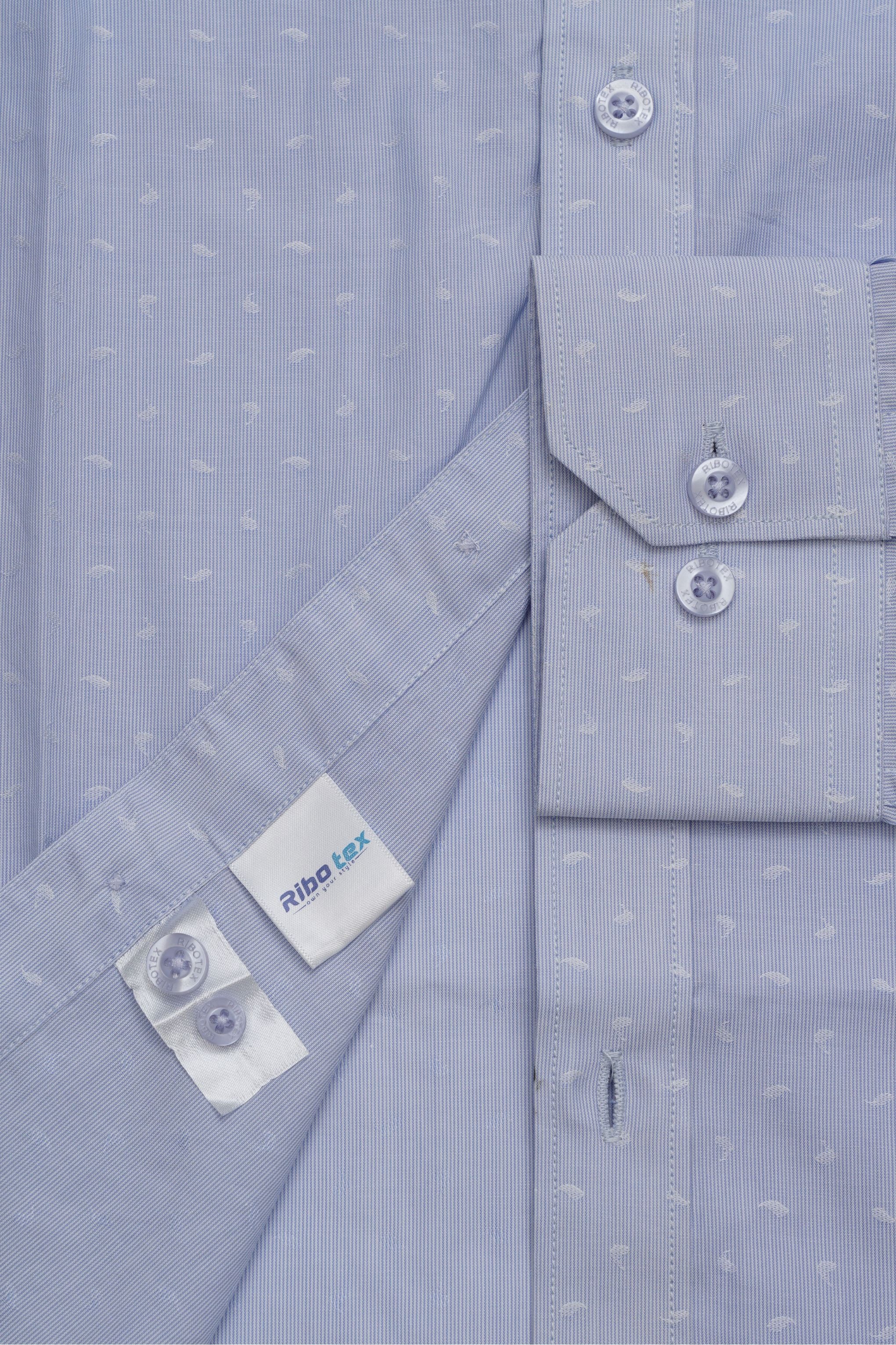 Powder Blue Micro Paisley Dobby Executive Regular Fit