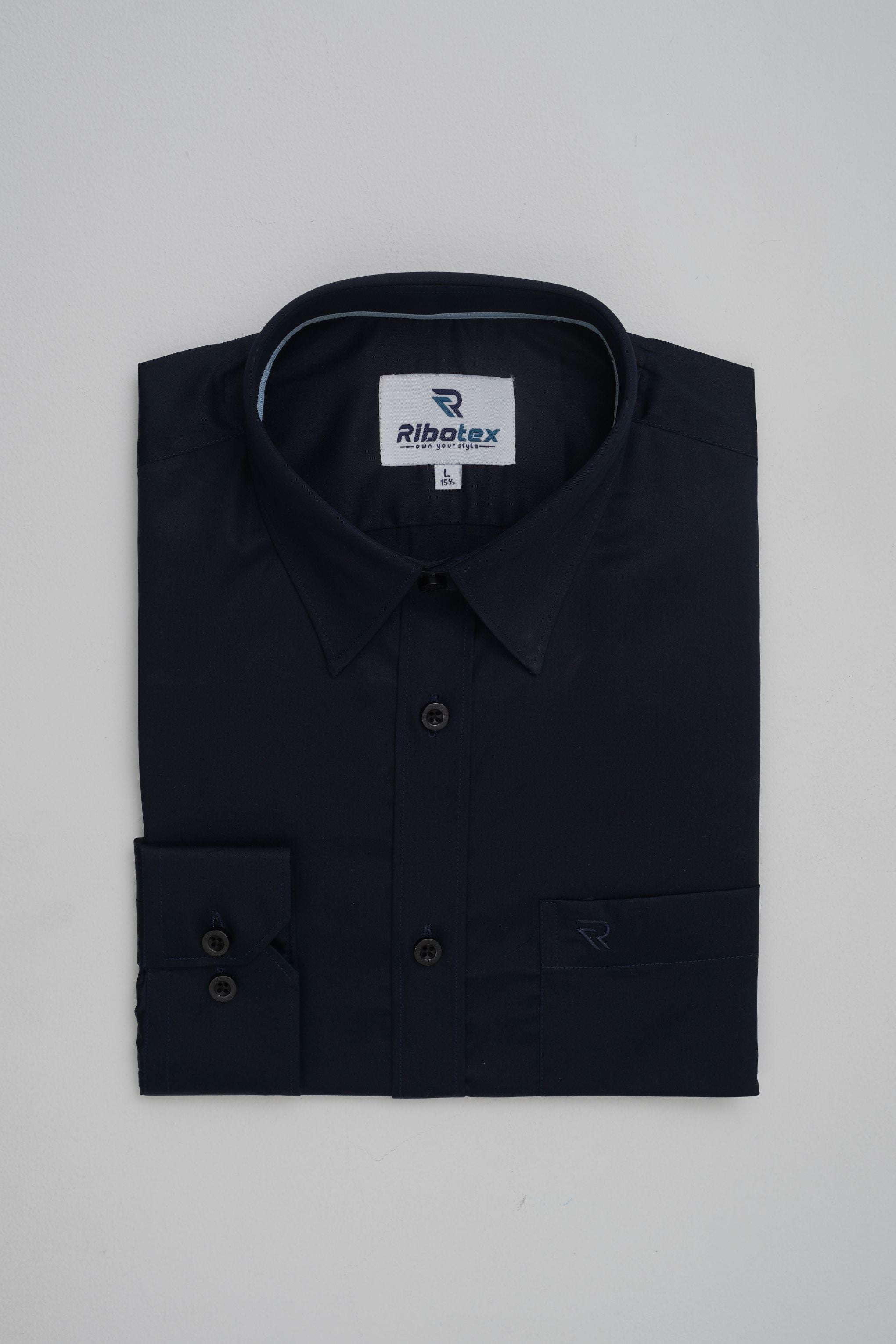 Midnight Navy Solid Classic Poplin Executive Regular Fit