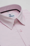 Soft Pastel Pink Solid Smooth Finish Executive Regular Fit