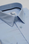 Light Sky Blue Smooth  Solid Executive Regular Fit - (RB17)