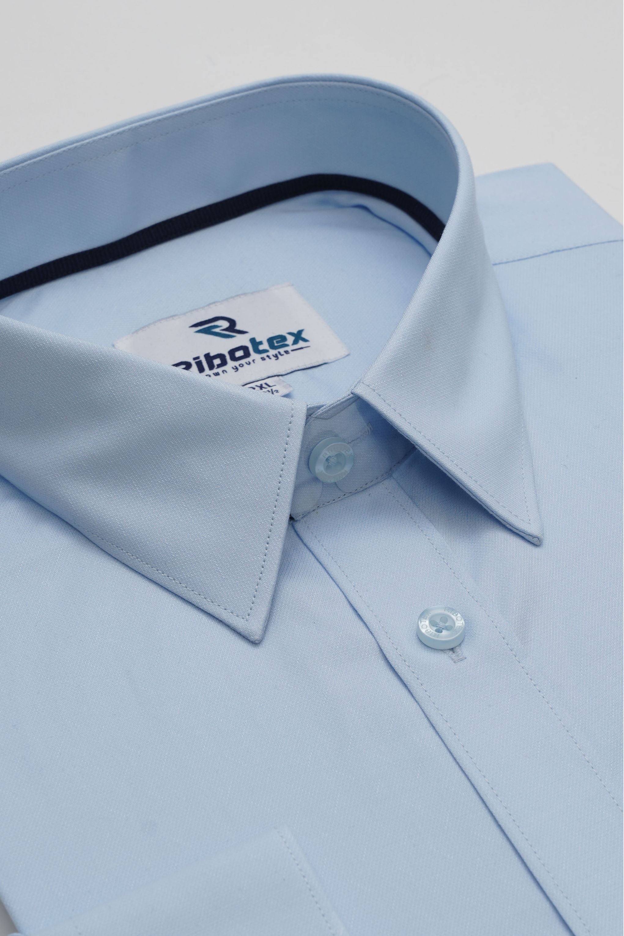 Light Sky Blue Smooth  Solid Executive Regular Fit
