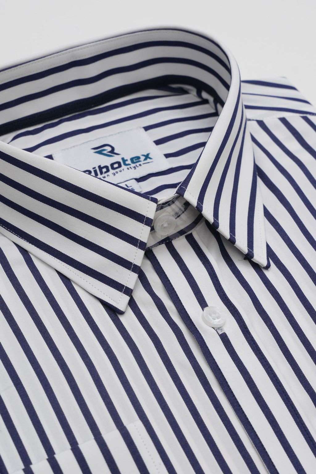 Dark Navy & White Classic Regency Stripe Executive Regular Fit