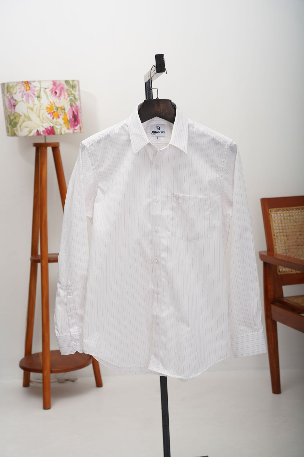 Off-White, Pink & Navy Multi-Tone Hairline Stripe Executive Regular Fit