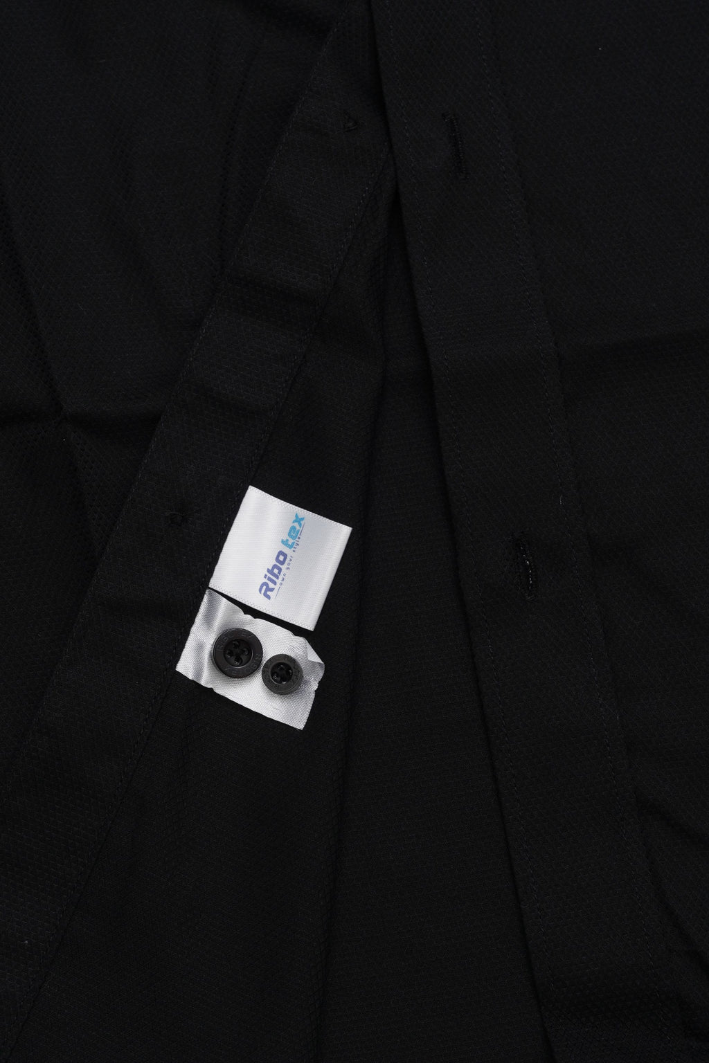 Midnight Jet Black Micro-Dobby Grid Executive Regular Fit