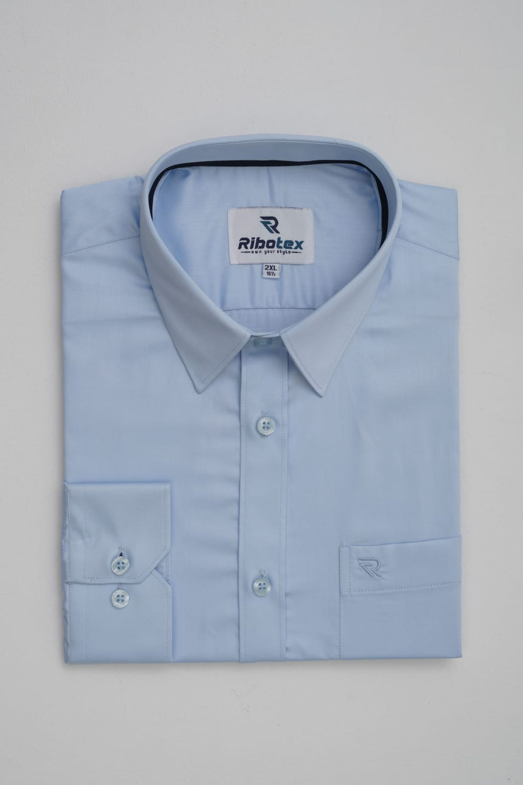 Light Sky Blue Smooth  Solid Executive Regular Fit - (RB17)