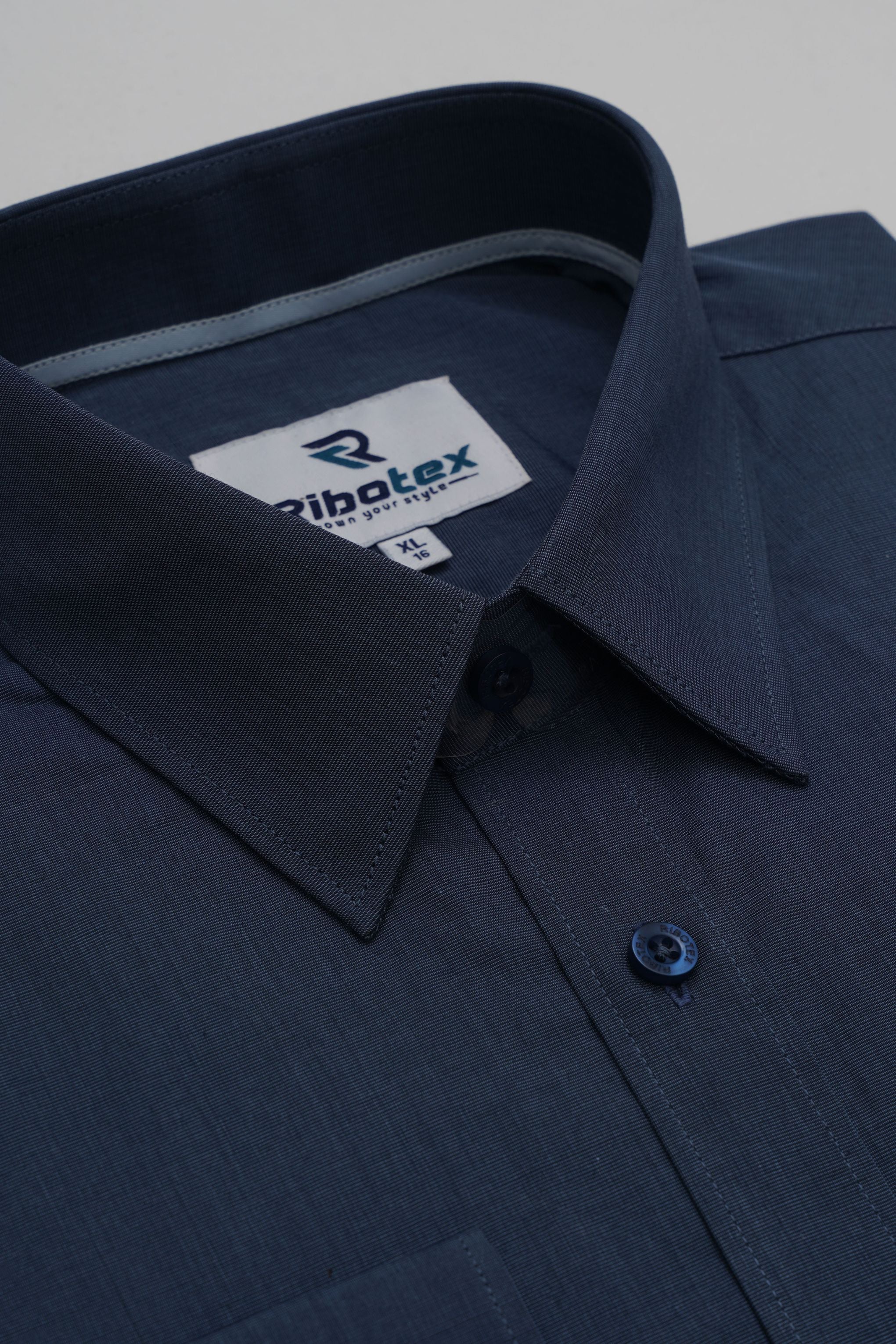 Prussian / Dark Slate Blue Micro Crosshatch Heather Executive Regular Fit