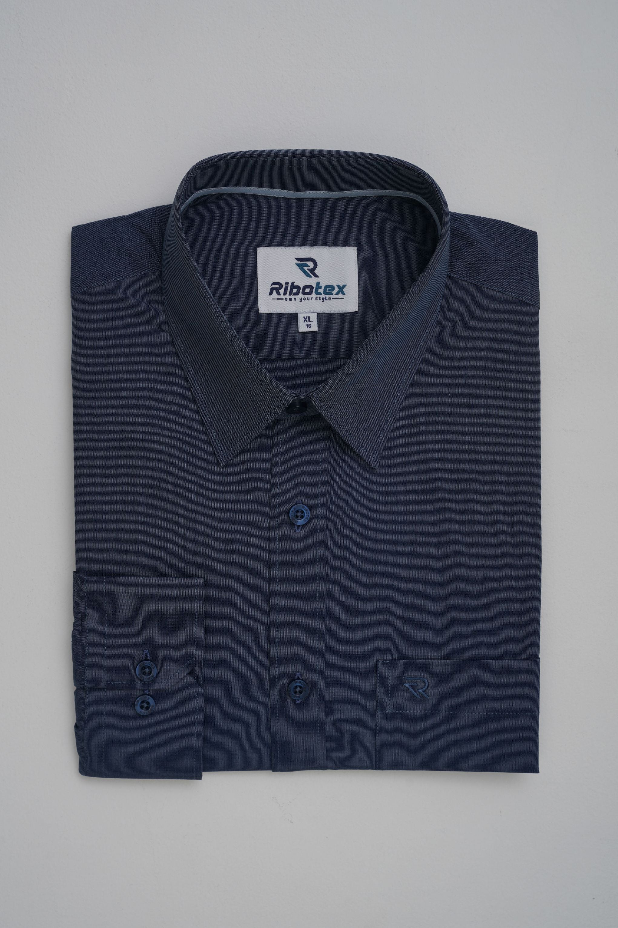 Prussian / Dark Slate Blue Micro Crosshatch Heather Executive Regular Fit