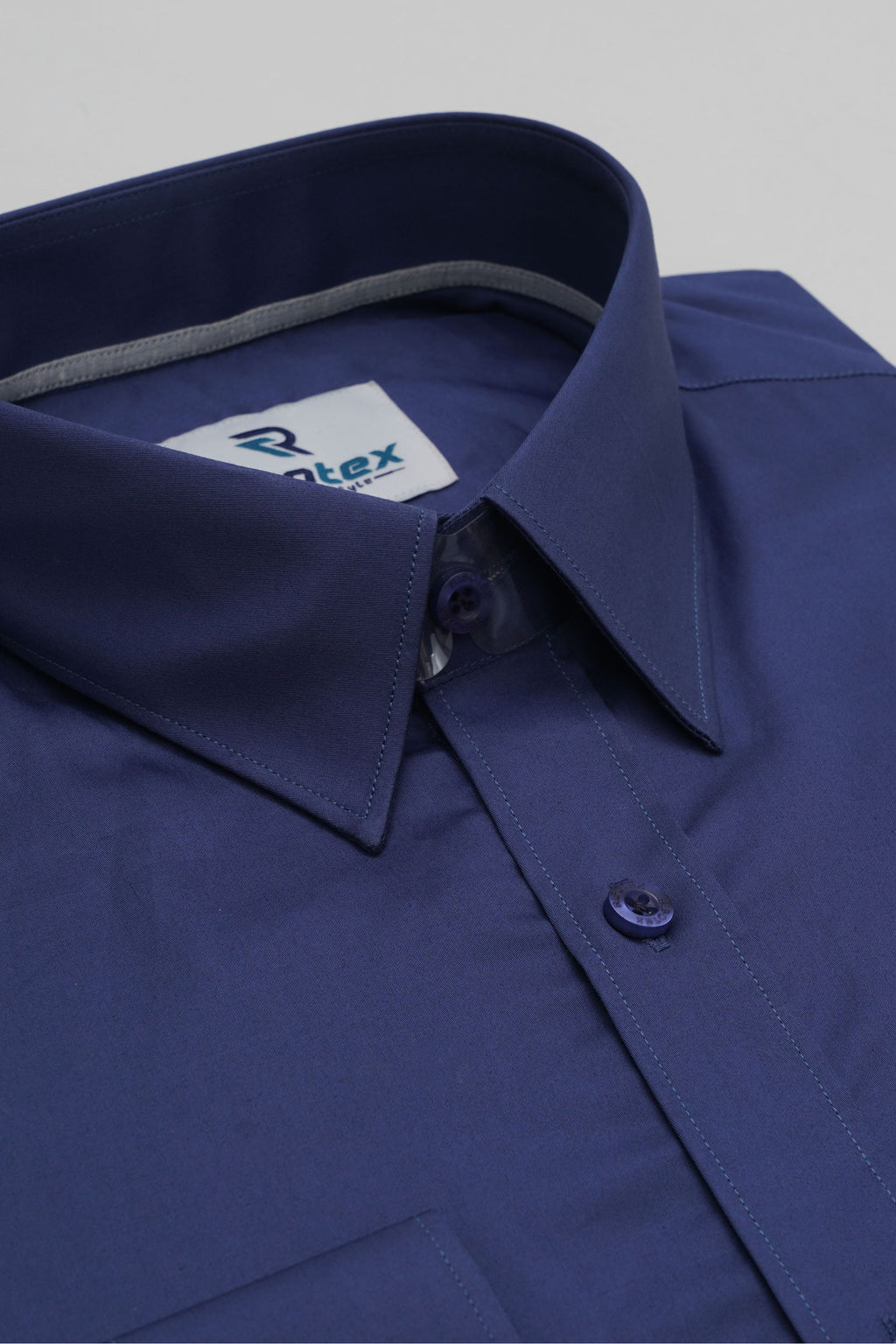 Royal Cobalt Blue Solid Fine Twill Executive Regular Fit