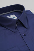 Royal Cobalt Blue Solid Fine Twill Executive Regular Fit