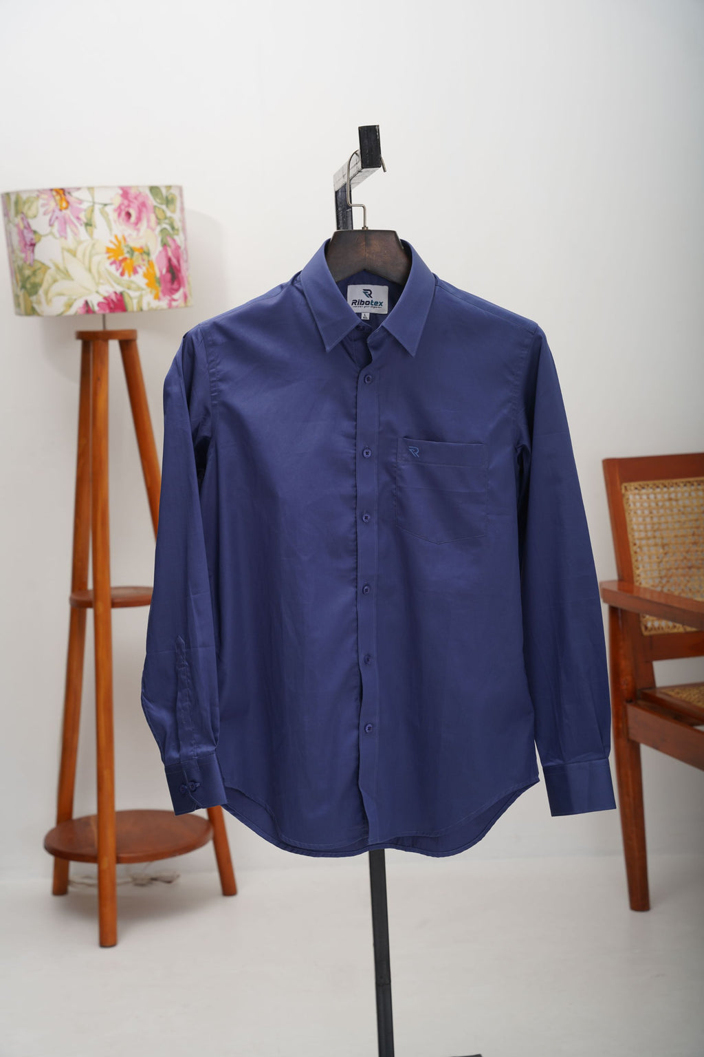 Royal Cobalt Blue Solid Fine Twill Executive Regular Fit