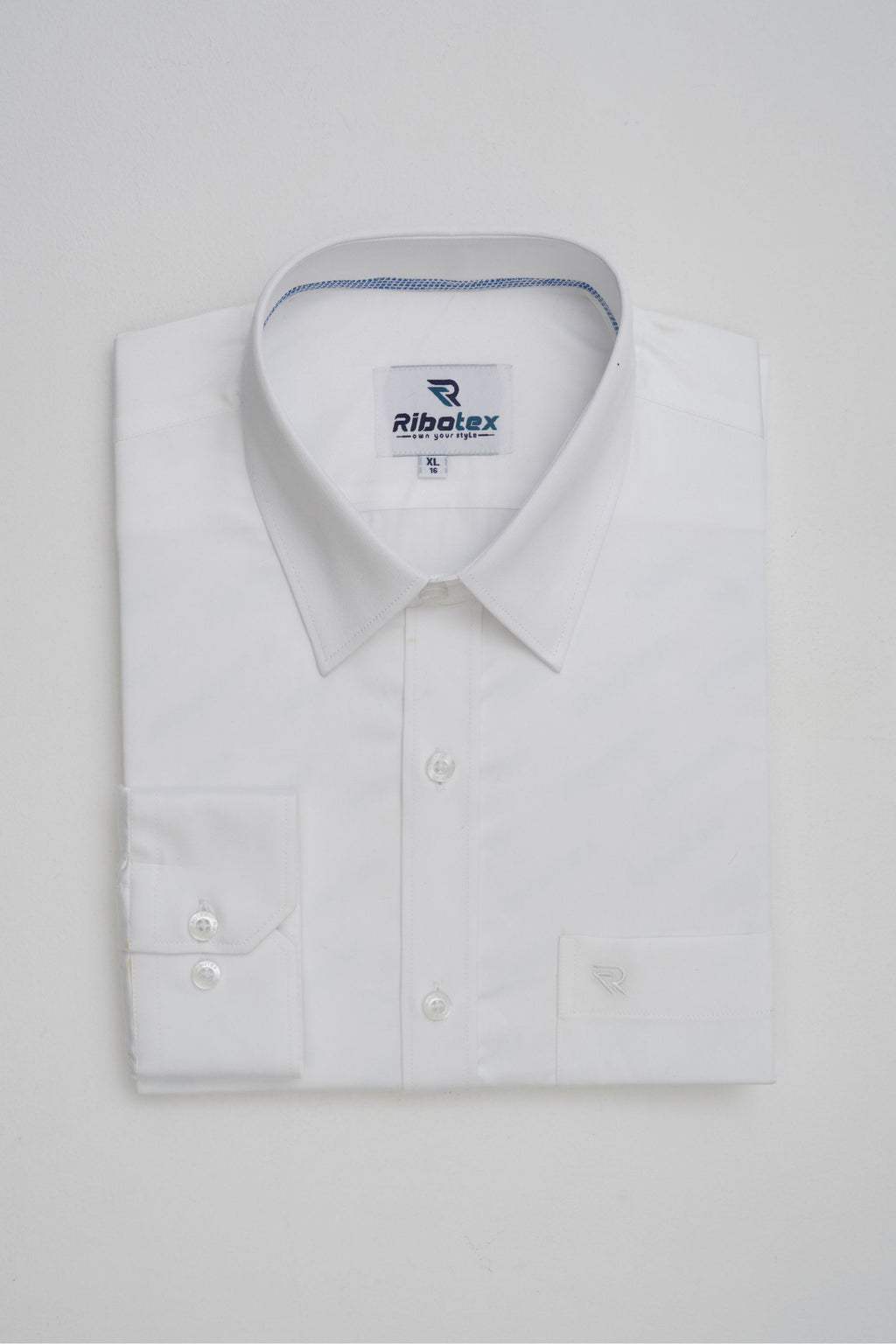 Classic Pure White Solid Plain Weave Executive Regular Fit