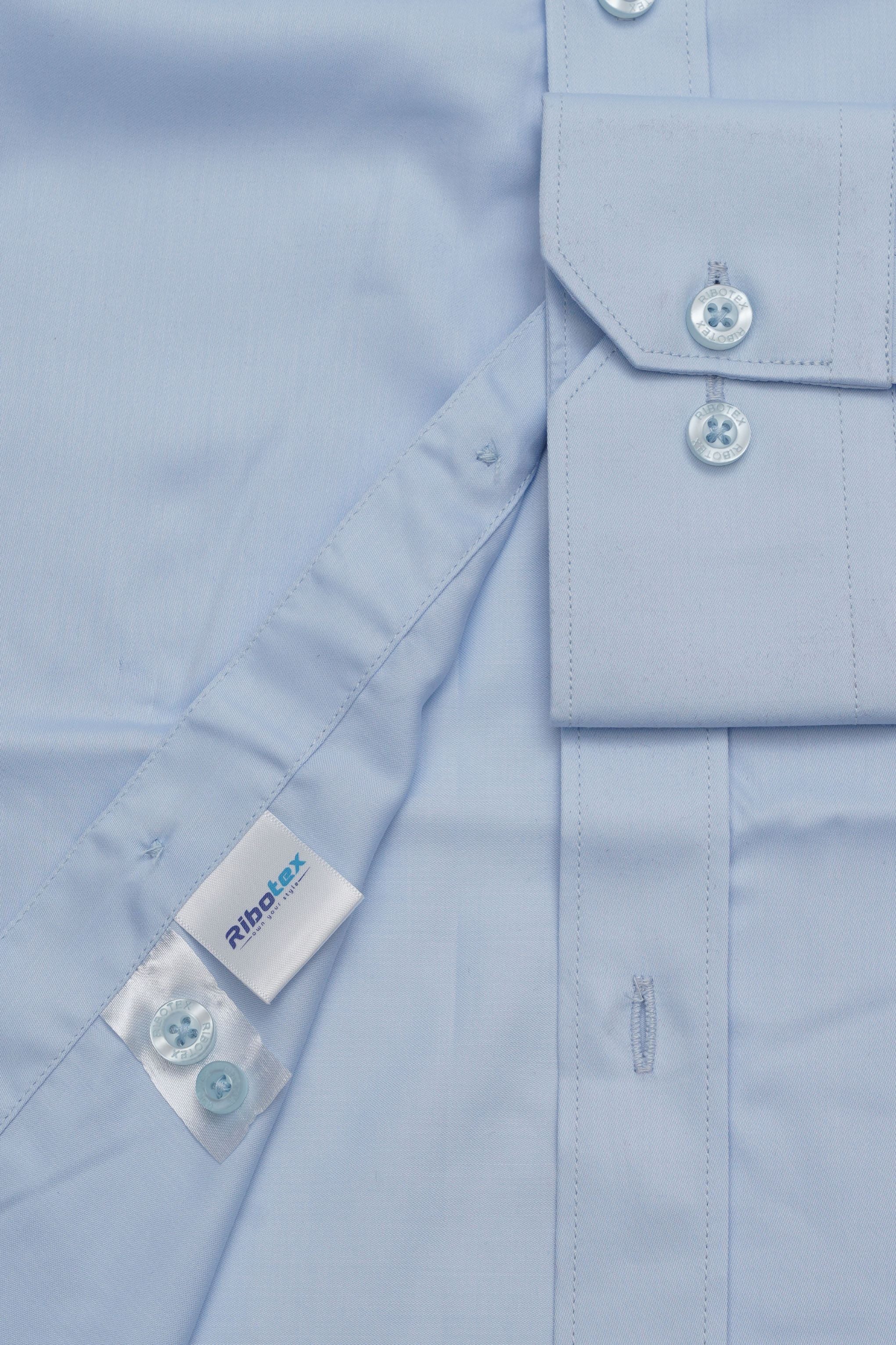 Light Sky Blue Smooth  Solid Executive Regular Fit