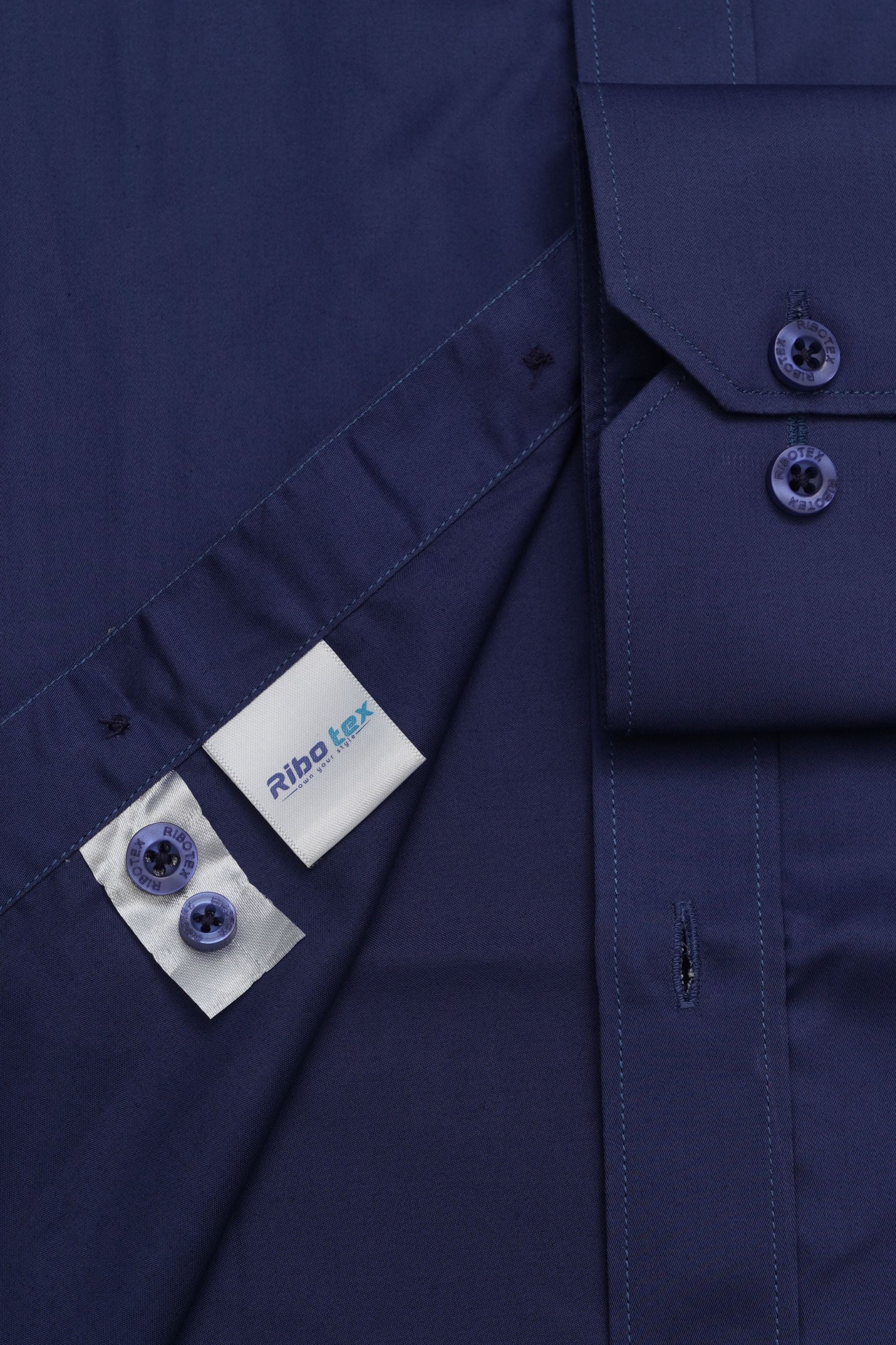 Royal Cobalt Blue Solid Fine Twill Executive Regular Fit