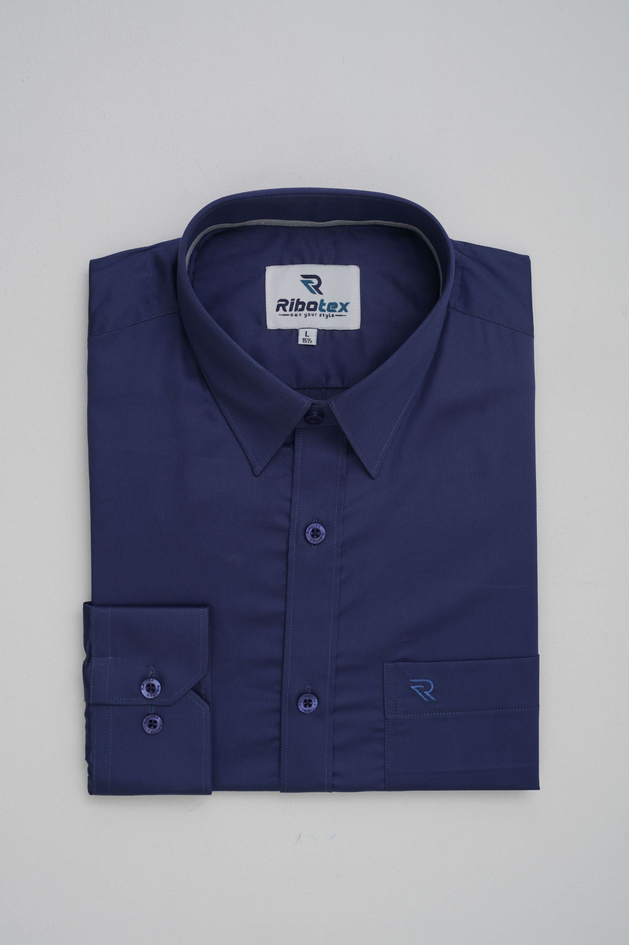 Royal Cobalt Blue Solid Fine Twill Executive Regular Fit