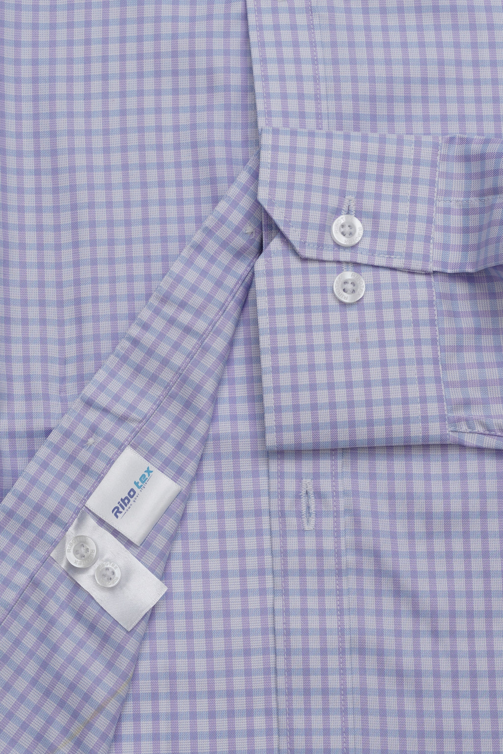Light Lavender Micro Gingham Check Executive Regular Fit - (RB248)