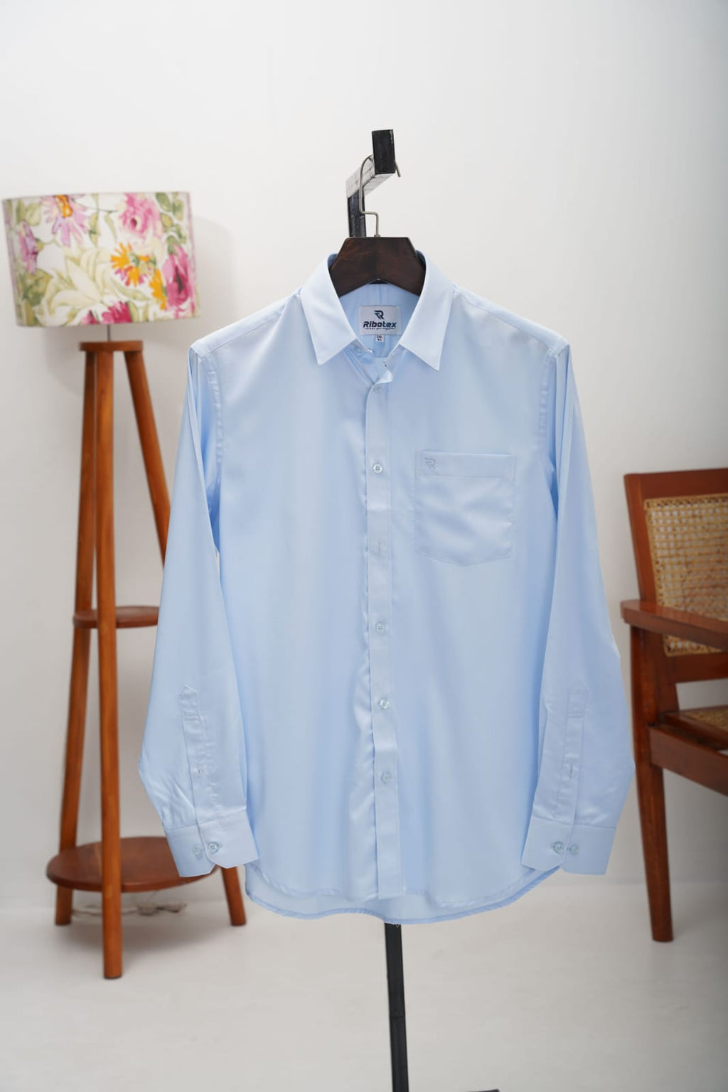 Light Sky Blue Smooth  Solid Executive Regular Fit - (RB17)