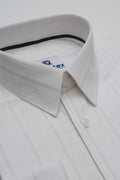 Ivory / Off-White Satin Stripe Dobby Weave Executive Regular Fit