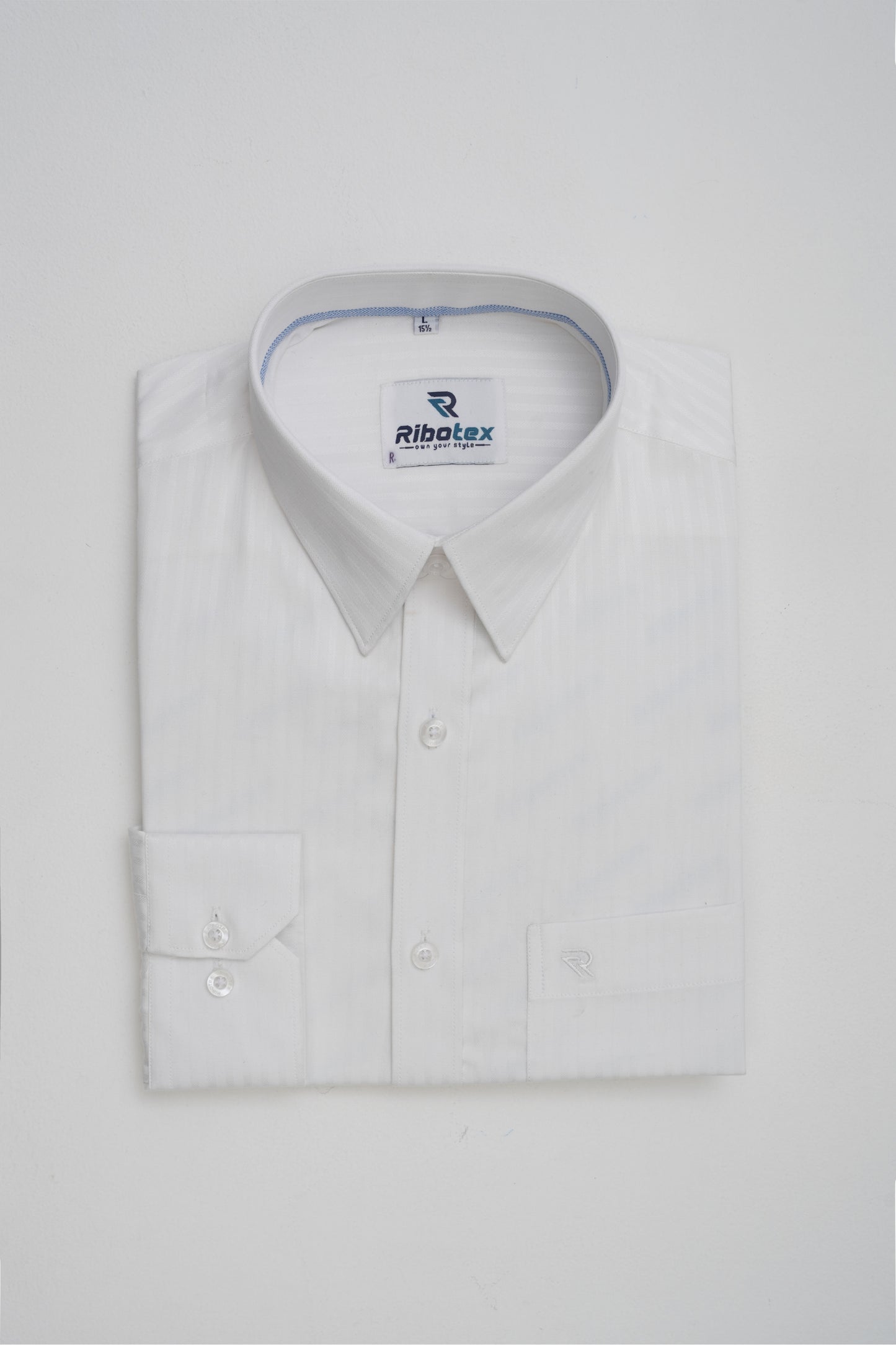 Men's Formal Shirts | White Pinstripe