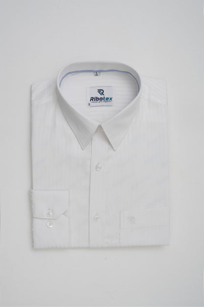 Men's Formal Shirts | White Pinstripe