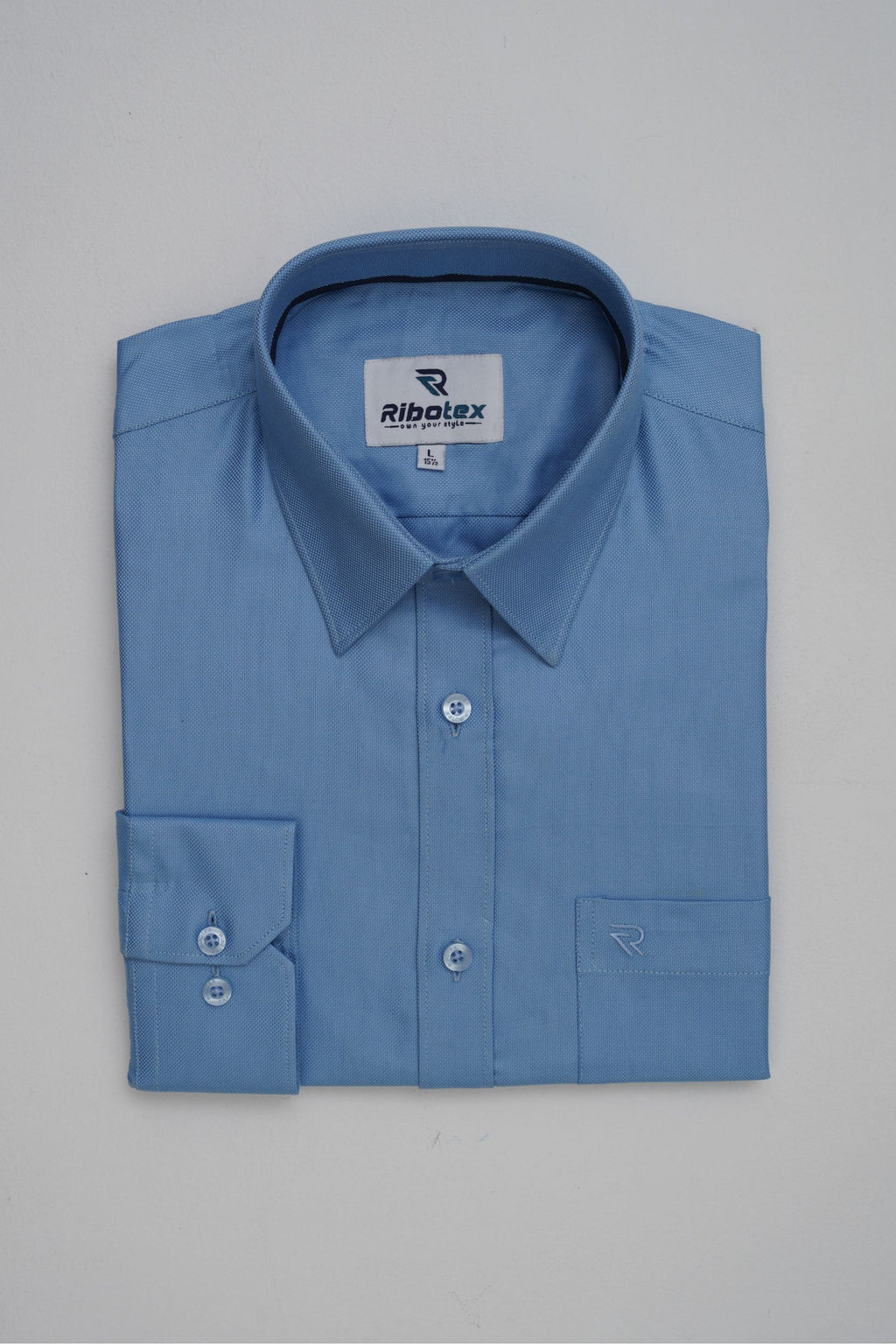 Steel Slate Blue Micro-Basketweave Executive Regular Fit